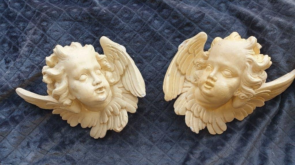 Superbes têtes d'ange, Beige, 30 cm, Campagnard, 35 cm