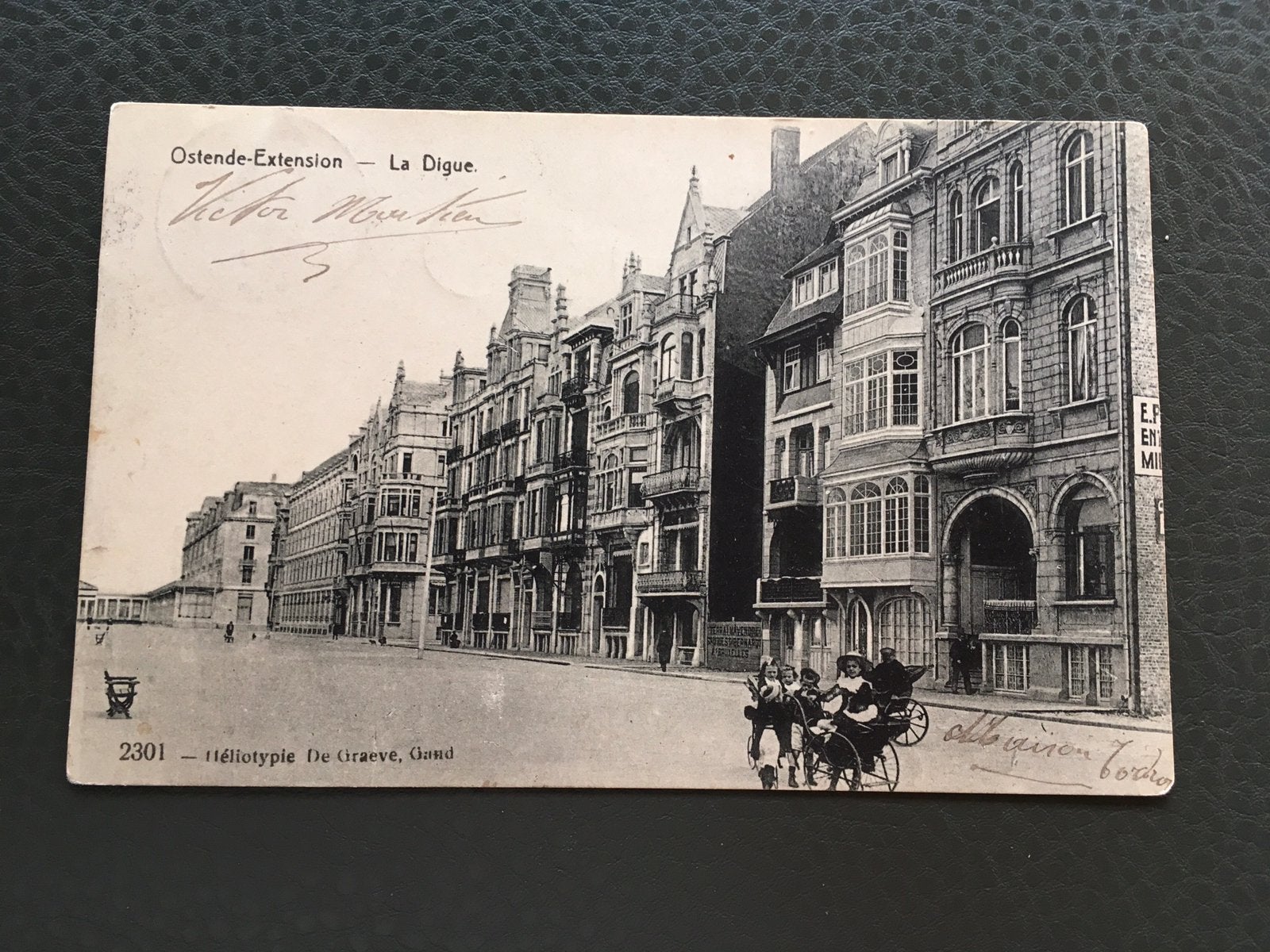 Carte postale ancienne Ostende, Envoi, Affranchie