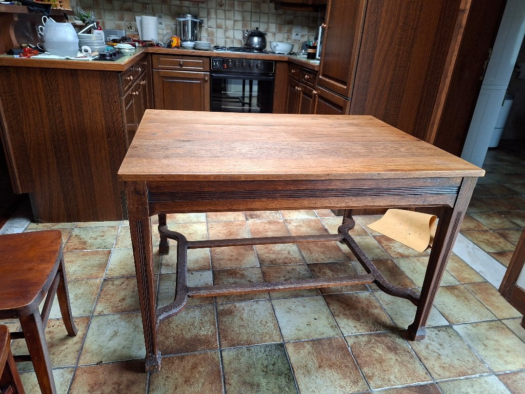 Massief houten tafel – vintage stijl, Ophalen