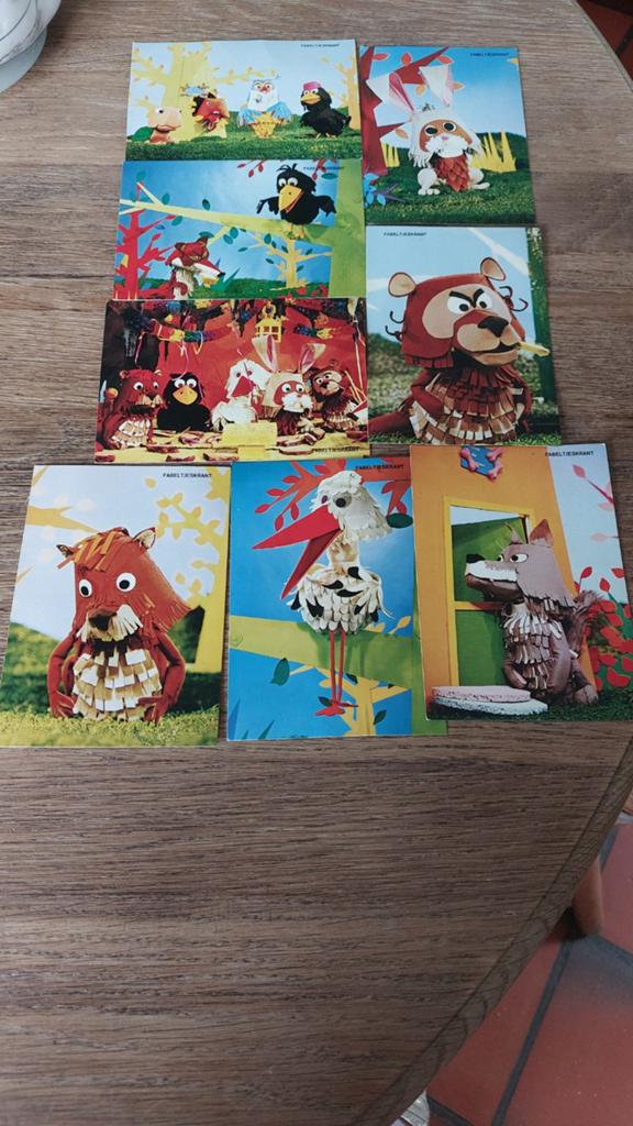 8 kaarten Fabeltjeskrant 1969, Verzamelen, Postkaarten | Dieren, Ophalen