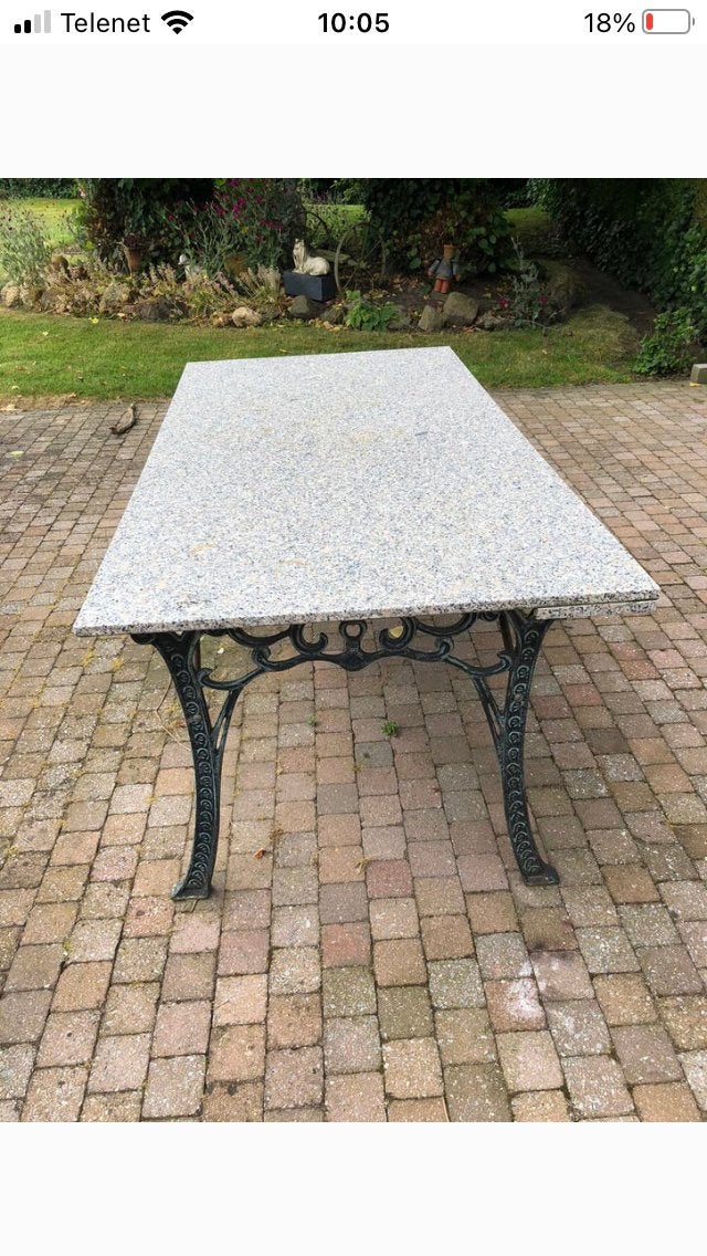 Tuintafel, Tuin en Terras, Ophalen, Gebruikt, Rechthoekig
