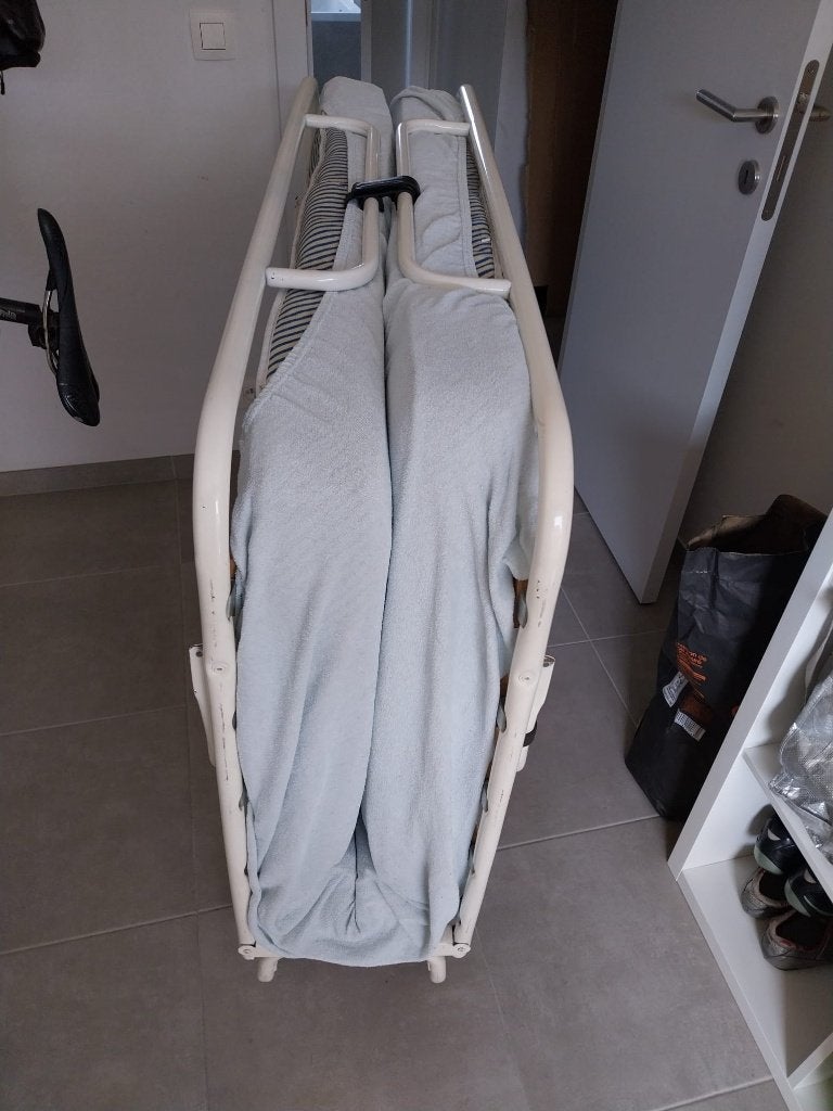 Plooibed 1-persoon met matras, Ophalen, Gebruikt, Eenpersoons, Wit