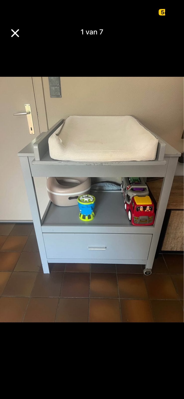 Verzorgingstafel, 90 à 105 cm, Enlèvement, Utilisé, Espace pour les pieds