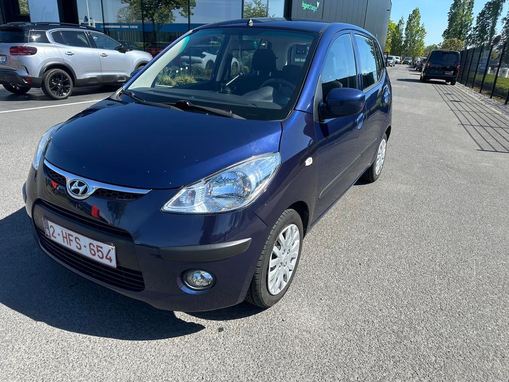 Hyundai I10, 1.2 Benzine 2010, Auto's, 4 cilinders, Blauw, Leder en Stof, Bedrijf