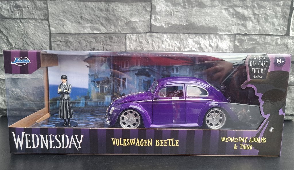 VW Volkswagen Beetle Wednesday 1/24ème, Neuf, Enlèvement ou Envoi, Voiture, Jada toys