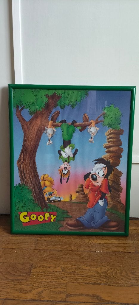Kader met Disney figuren, Ophalen, Goofy of Pluto, Zo goed als nieuw, Plaatje of Poster