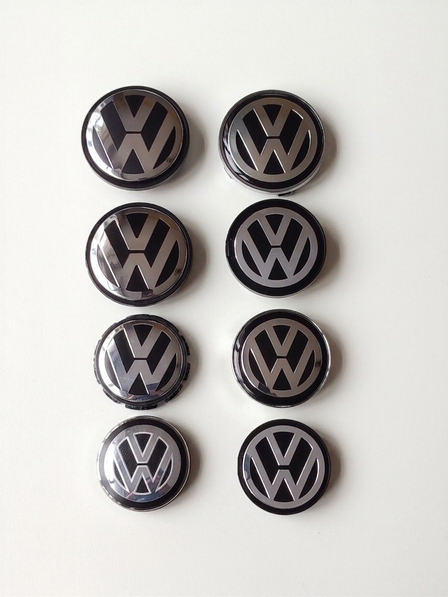 Lot de 4 Caches-moyeux Emblèmes centre de roue Volkswagen VW, Enlèvement ou Envoi