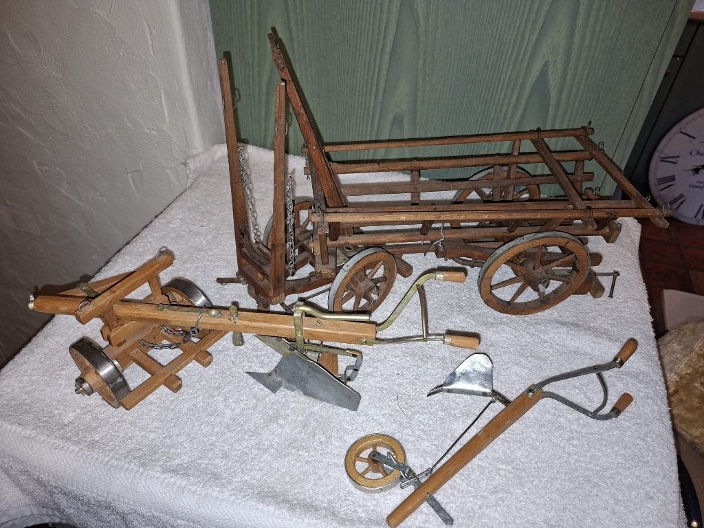 3 stuks houten hooiwagen, begin 1900, Ophalen of Verzenden