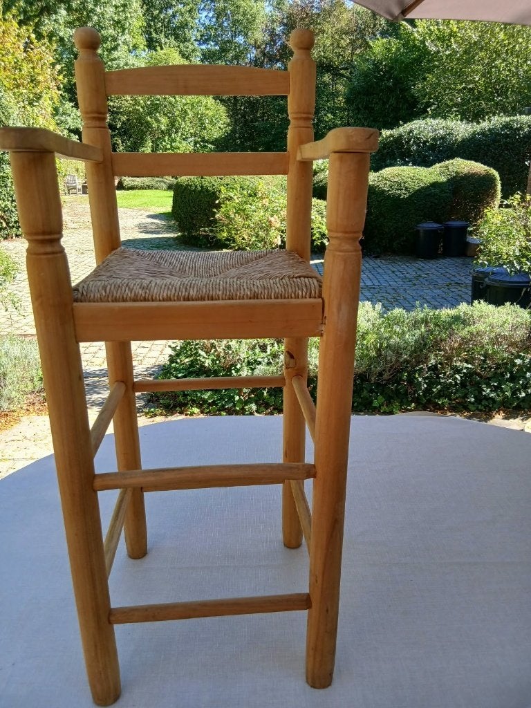 Hoge kinderstoel landelijke stijl, Comme neuf, Landelijk, Enlèvement, Bois