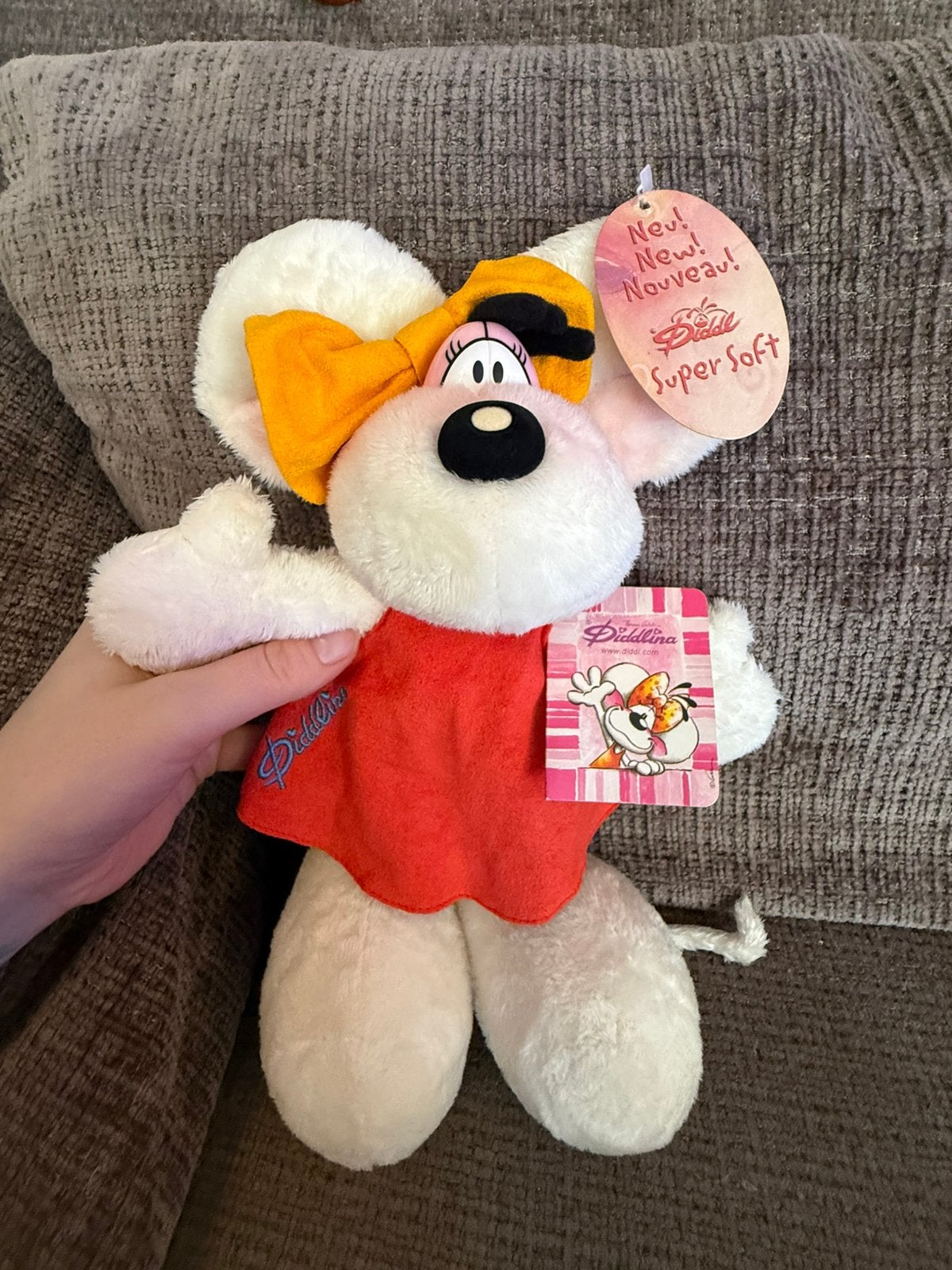 Diddl diddlina super soft knuffel met kaartje, Enlèvement ou Envoi, Neuf