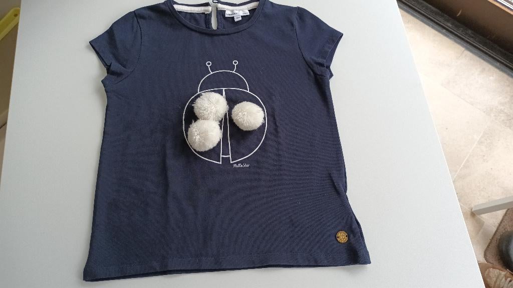 T-shirt - Donkerblauw - Maat 122, Kinderen en Baby's, Kinderkleding | Maat 122, Jongen of Meisje, JBC, Ophalen of Verzenden, Zo goed als nieuw