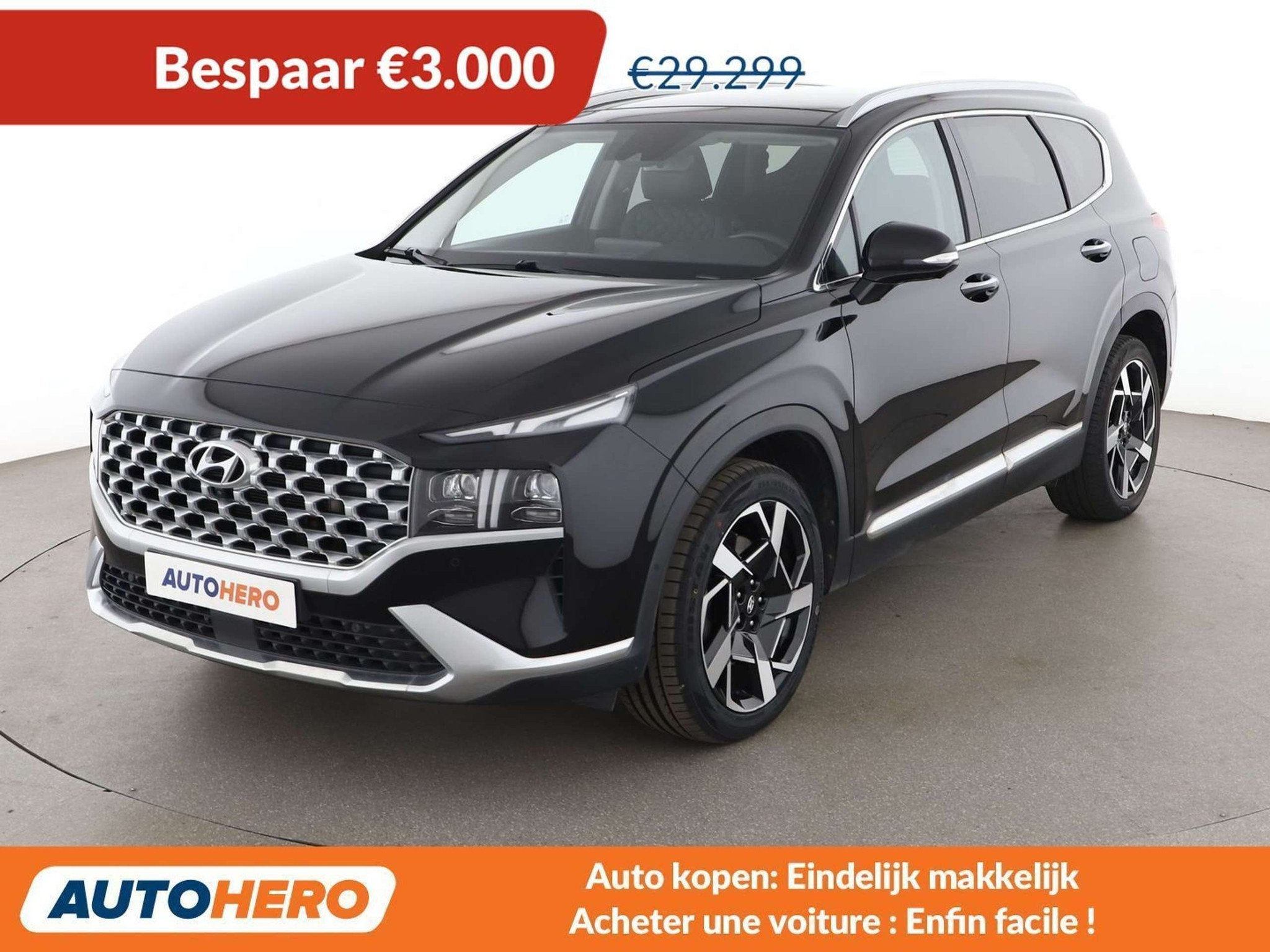 Hyundai Santa Fe 2.2 CRDi Executive 2WD (bj 2021, automaat), Santa Fe, Gebruikt, https://public.car-pass.be/vhr/f625b648-aeda-4c50-ba74-924b99fe3362