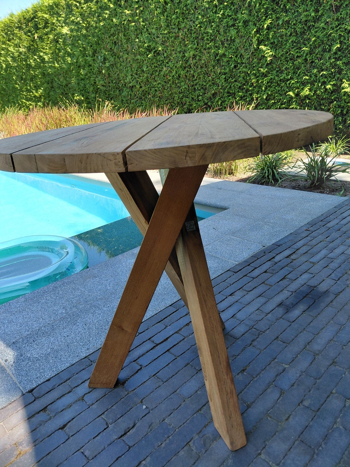 tafel, Tuin en Terras, Tuintafels, Ophalen, Nieuw, Rond, Hout