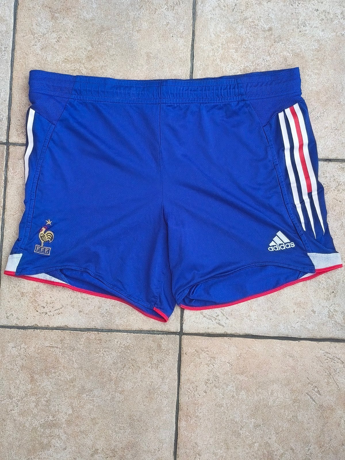 Short Équipe de France Adidas Vintage - Taille L - FFF, Ophalen, Maat 52/54 (L), Blauw, Adidas