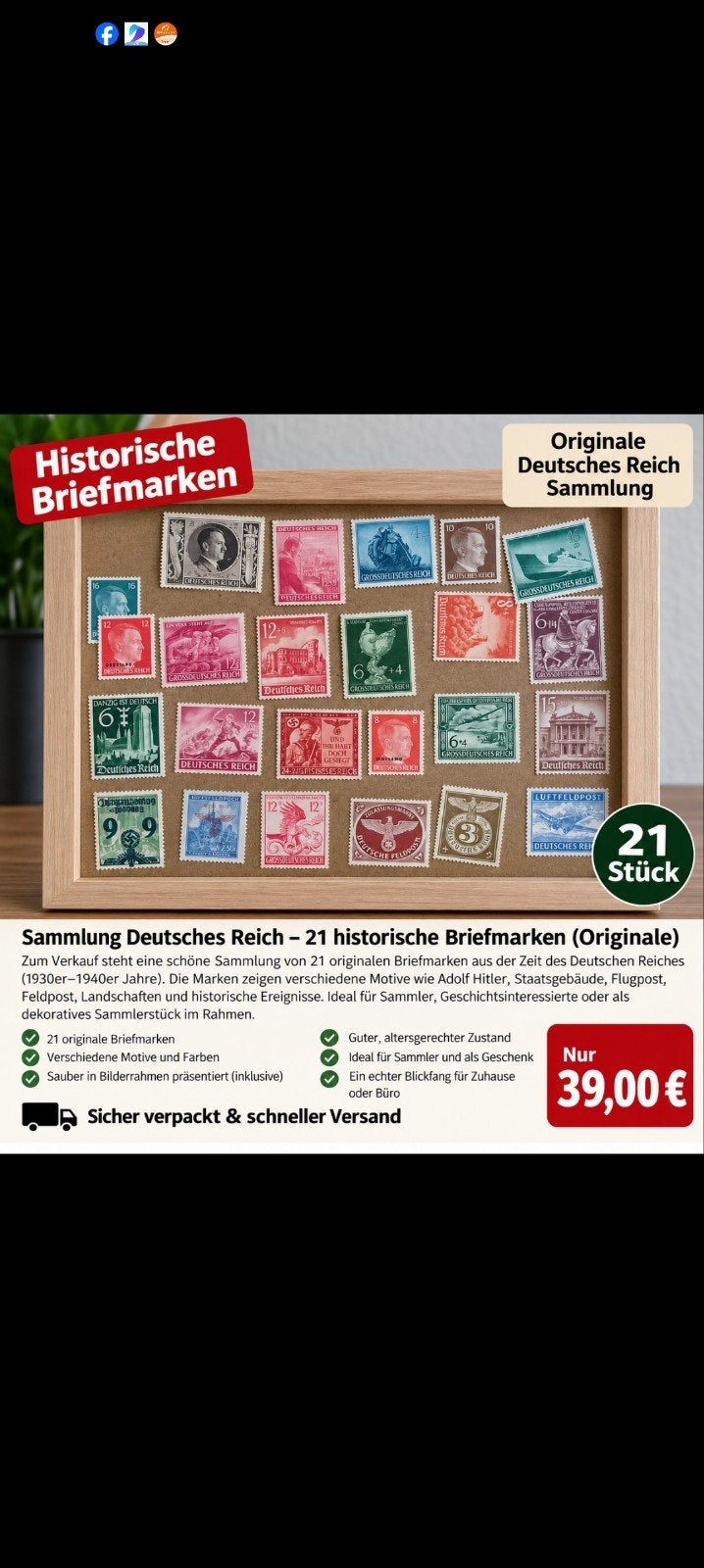 timbre de l'Empire allemand, Enlèvement ou Envoi