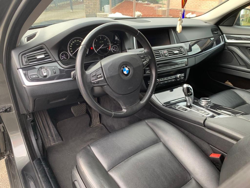 BMW 5.25 TOURING EIND 2014 Nearly Full Option (205.000km), Cuir, Entretenue par le concessionnaire, Noir, 5 portes