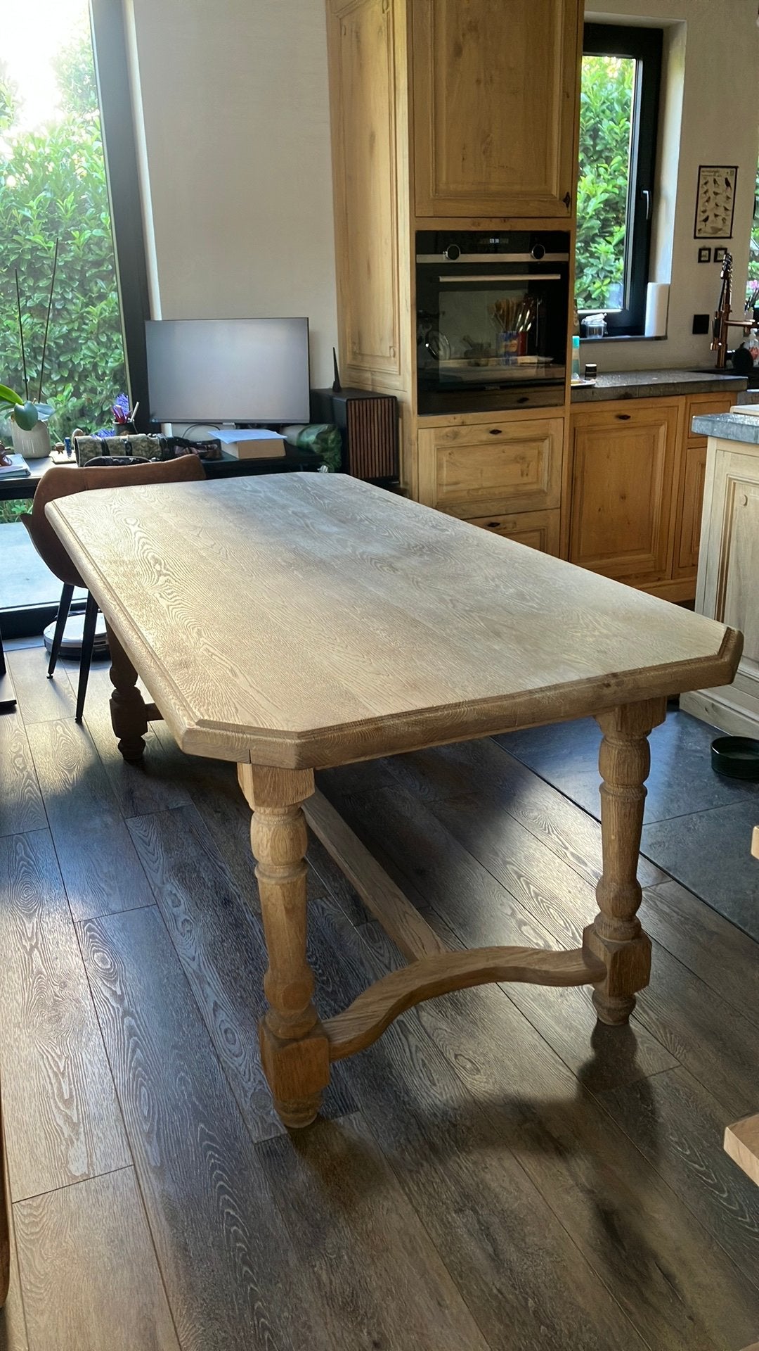Mooie gezandstraalde eiken tafel, Ophalen