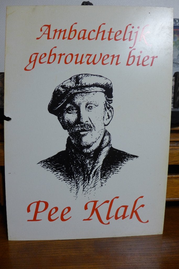 Bierreclame Pee Klak Moorsel Aalst, Verzamelen, Ophalen, Gebruikt, Reclamebord