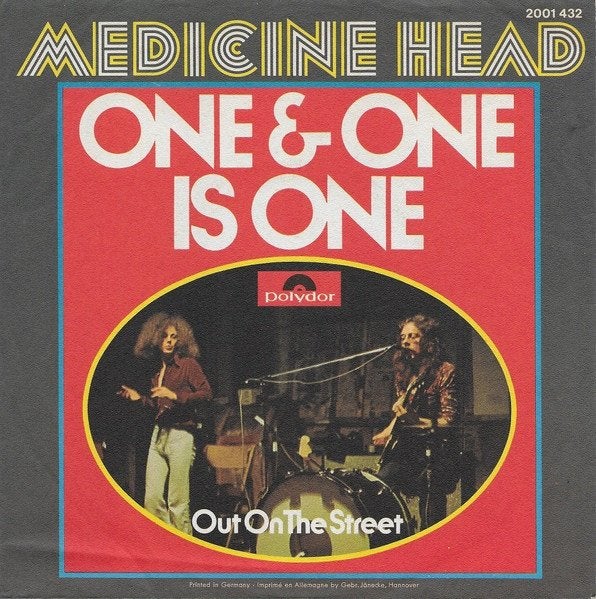 7" Medicine Head – One & One Is One, 7 inch, Ophalen of Verzenden, Zo goed als nieuw, Rock en Metal