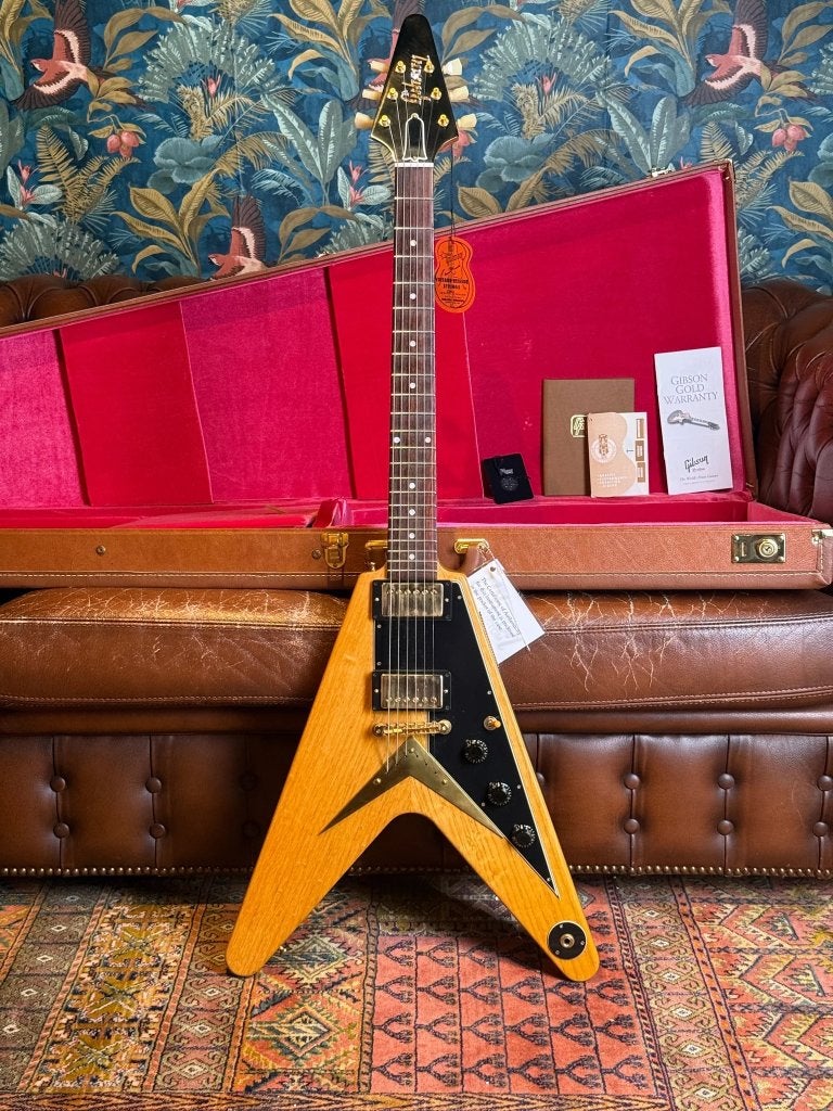 Gibson Custom 1958 Flying V Korina 2021, Ophalen, Zo goed als nieuw, Solid body, Gibson