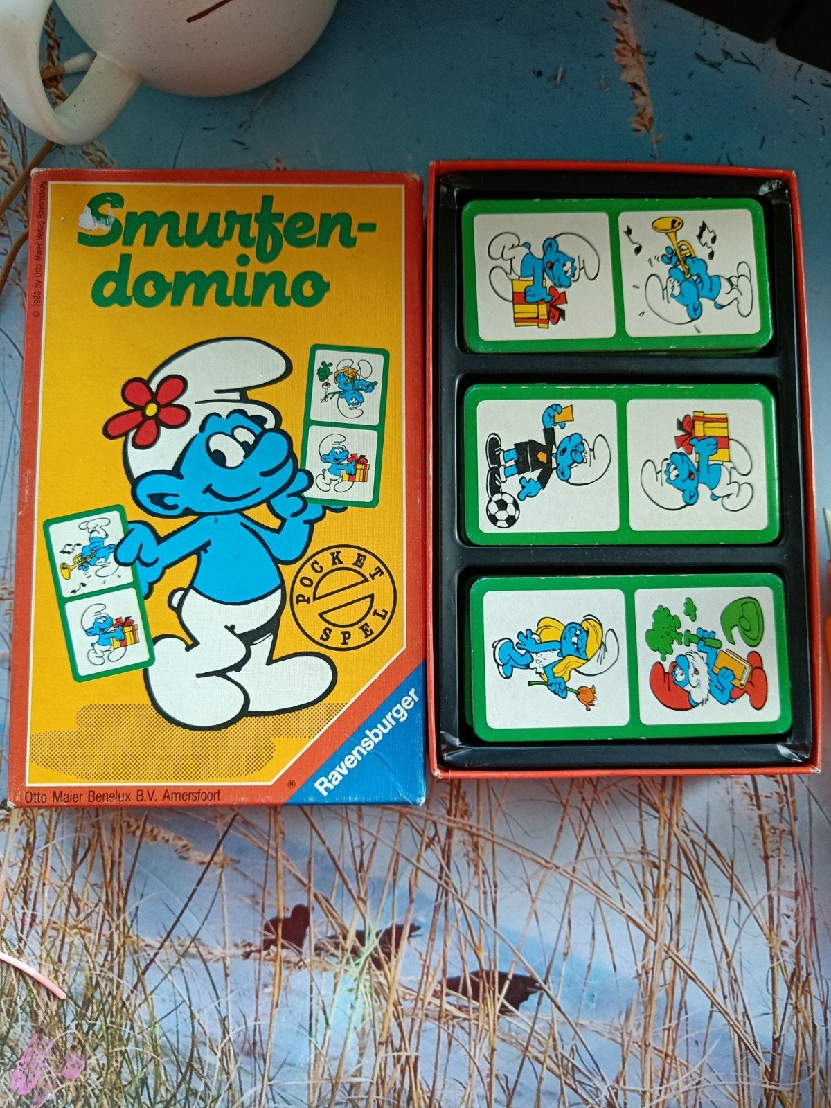 smurfen spel domino vintage, Ophalen