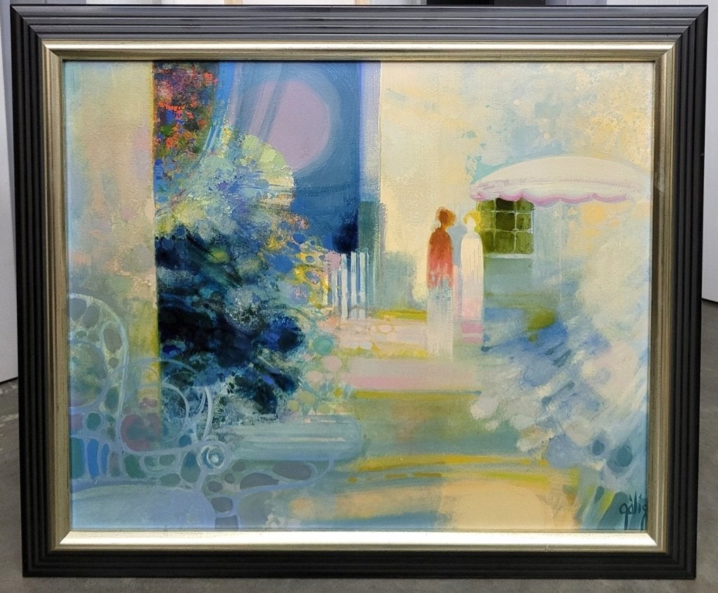 Daniel GÉLIS, het gesprek, Antiquités & Art, Art | Peinture | Classique, Enlèvement ou Envoi, Toile, Impressionniste, Signé