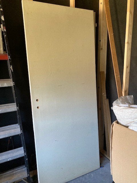 deur, schilderdeur 82,5 cm breed 202 cm hoog, onbehandeld, Moins de 200 cm, Porte intérieure, Enlèvement, Bois