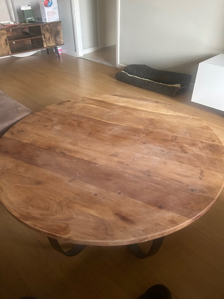 Table en bois ronde, Antiquités & Art, Enlèvement