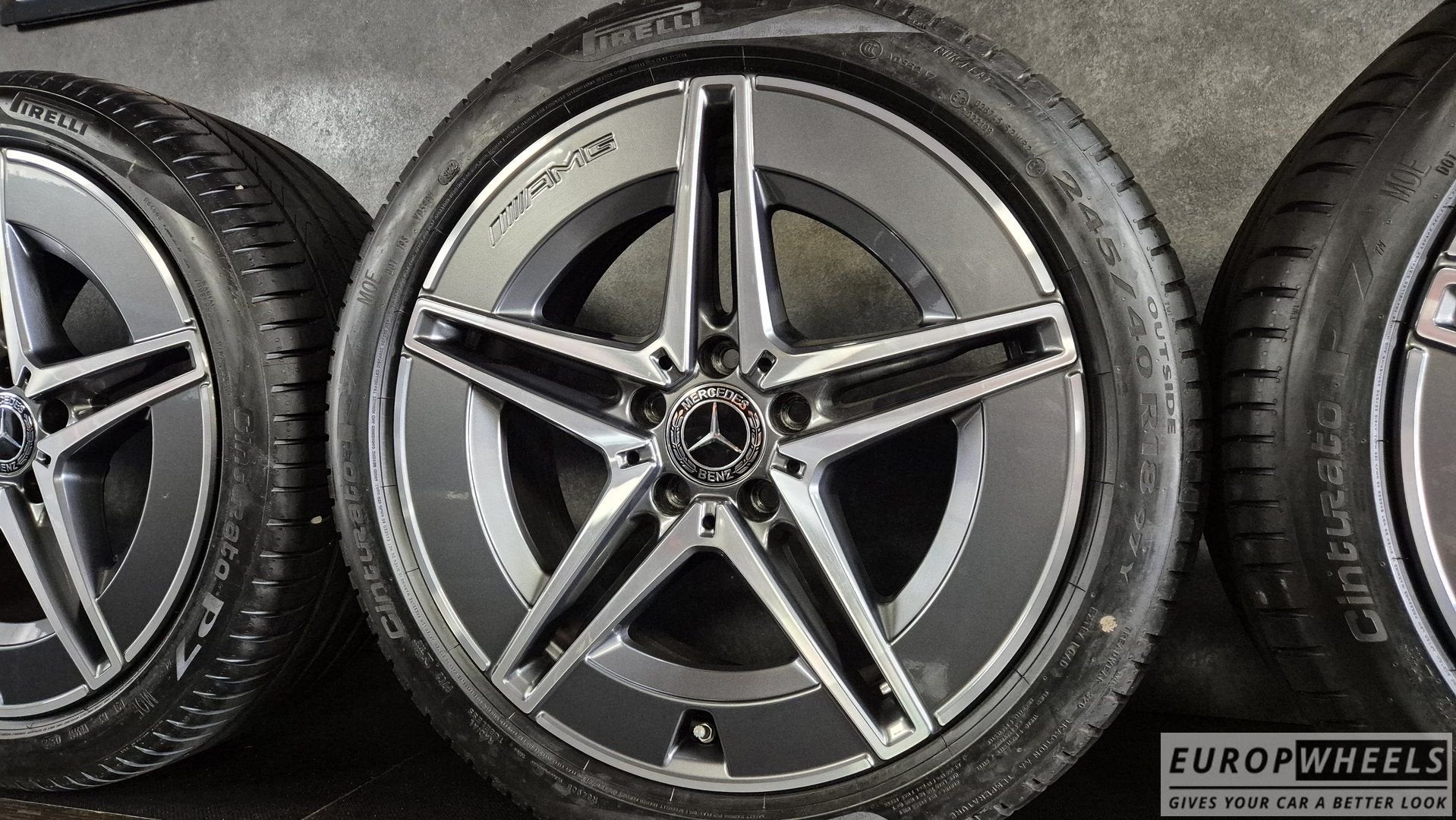 18 inch Mercedes velgen C klasse W206 AMG zomerbanden S206, Auto-onderdelen, Banden en Velgen, 18 inch, Gebruikt, -, -