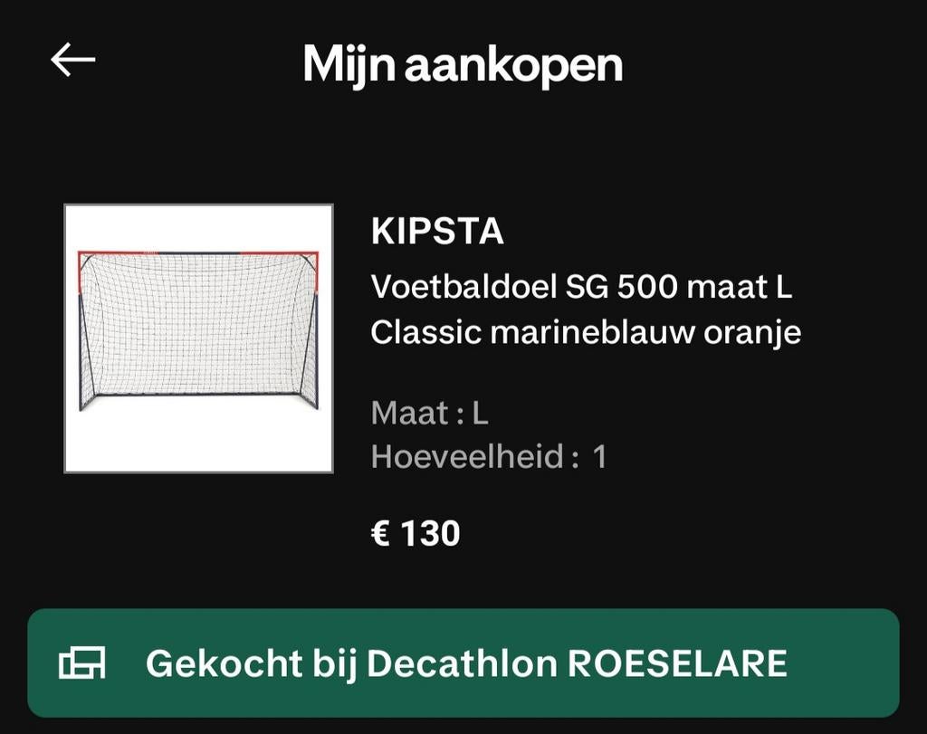 Voetbaldoel SG500 maat L classic marineblauw oranje, Ophalen, Zo goed als nieuw