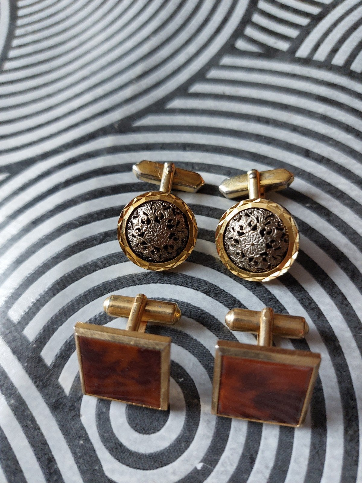 Vintage manchetknopen samen 7 euro, Bijoux, Sacs & Beauté, Boutons de manchette, Enlèvement