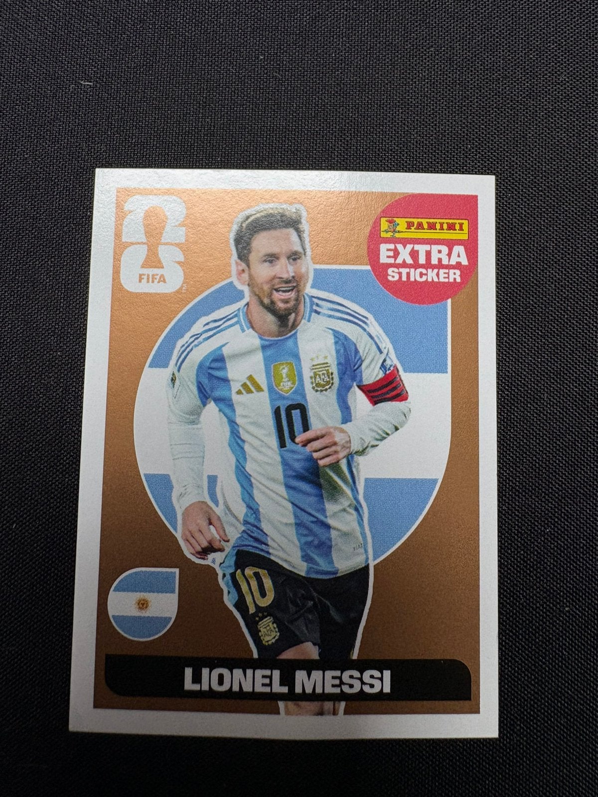Panini extra sticker Messi bronze, Envoi, Neuf, Autocollant