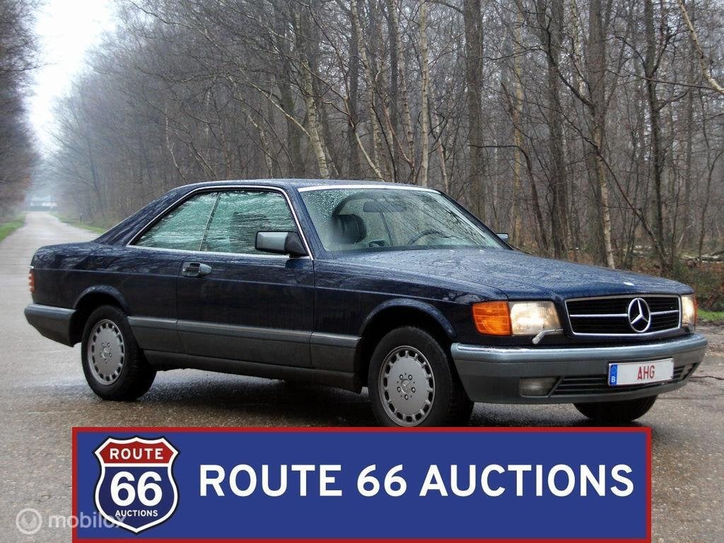 Mercedes-Benz 500 SEC | 1986 | Route 66 Auctions, Auto's, Zwart, Mercedes-Benz, Bedrijf, Handgeschakeld