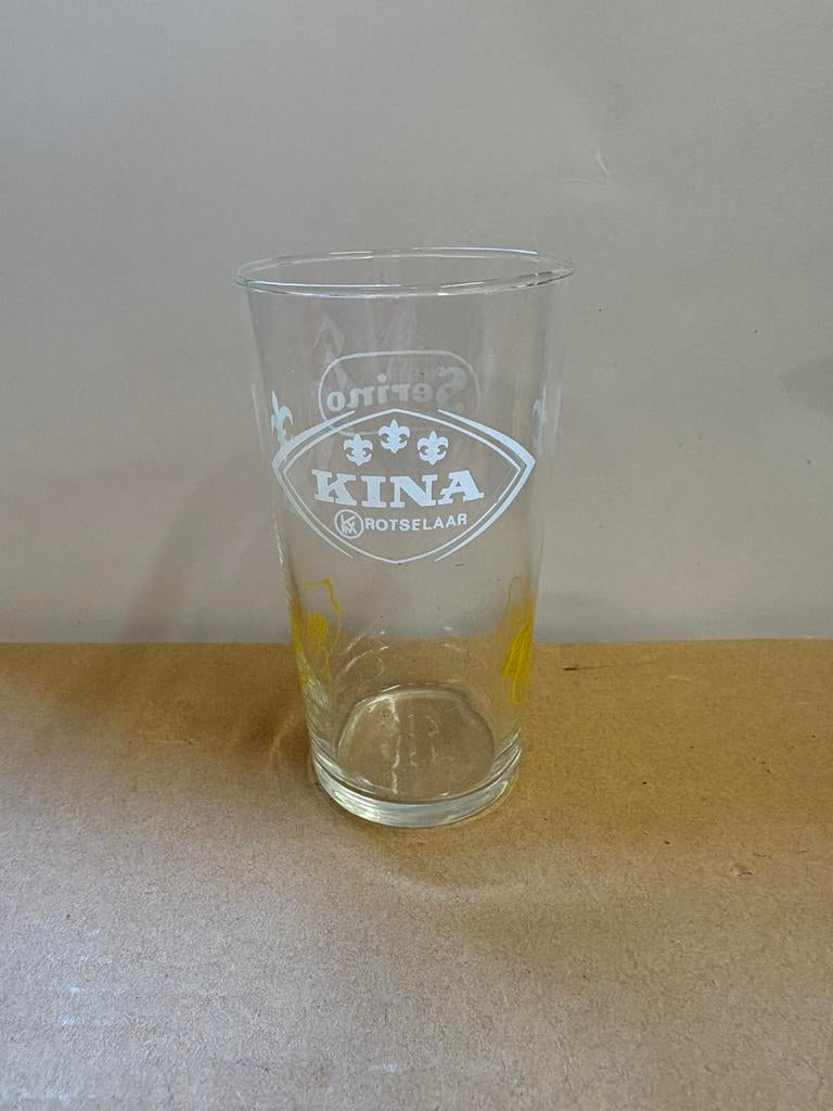 Kina Rotselaar limonade glas wit, Ophalen of Verzenden, Zo goed als nieuw
