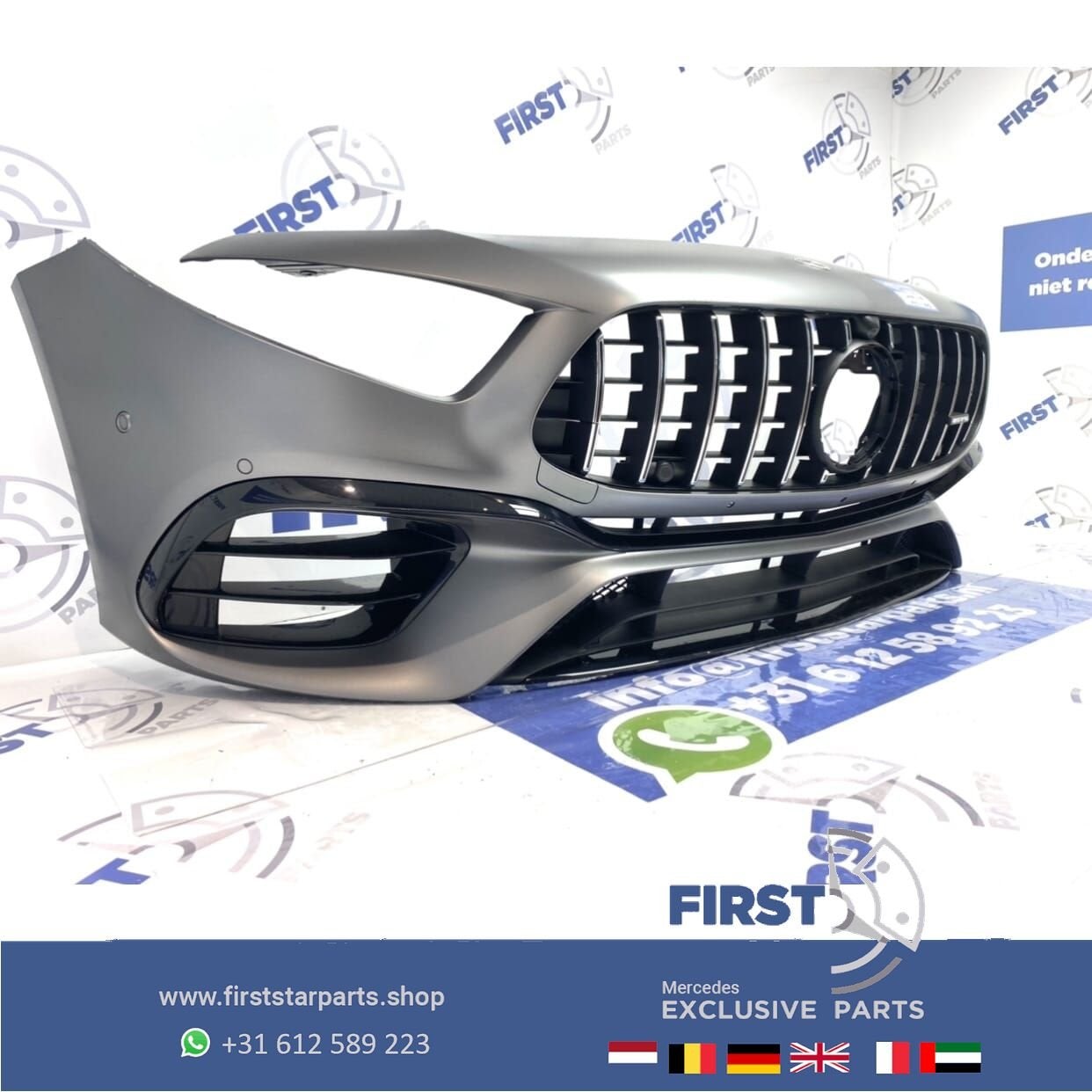 W177 A KLASSE 45 AMG VOORBUMPER MAT GRIJS COMPLEET A45 A45S, Utilisé, -, Avant, -