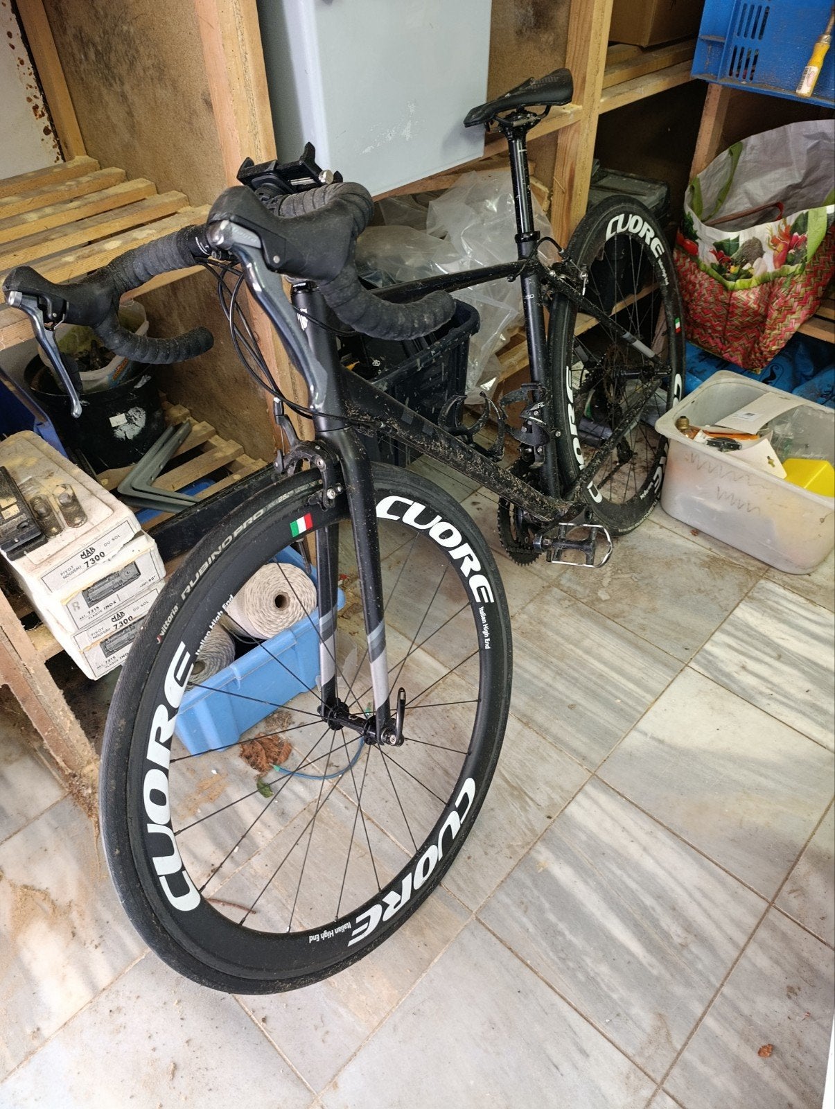 Trek koersfiets met carbon wielen, Fietsen en Brommers, Ophalen, Carbon