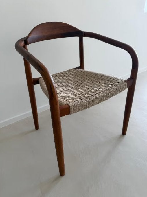 Stoel Kave Home Nina Indoor/Outdoor (2e stoel beschadigd), Ophalen, Twee, Bruin, Zo goed als nieuw
