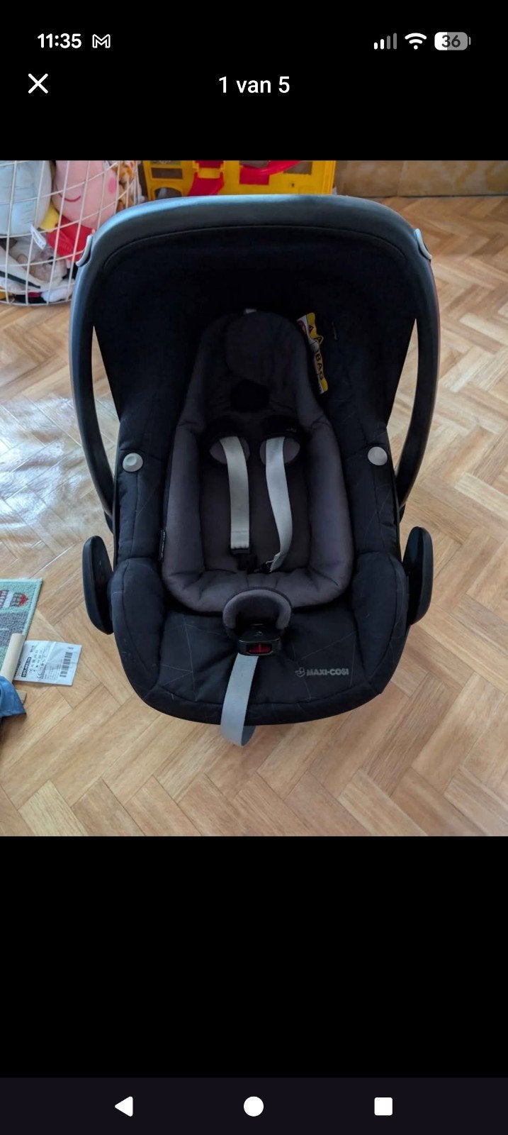 Maxi cosi pebble plus, Kinderen en Baby's, Ophalen, Overige methoden, Zo goed als nieuw, 0 t/m 13 kg