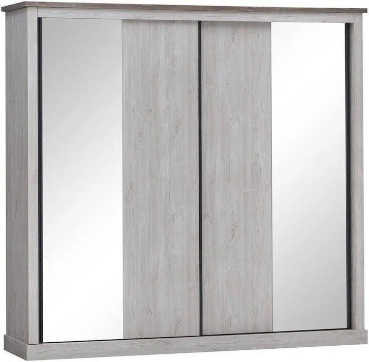 Schuifdeurkast Eline 225cm - decor - white oak & autumn oak, Enlèvement