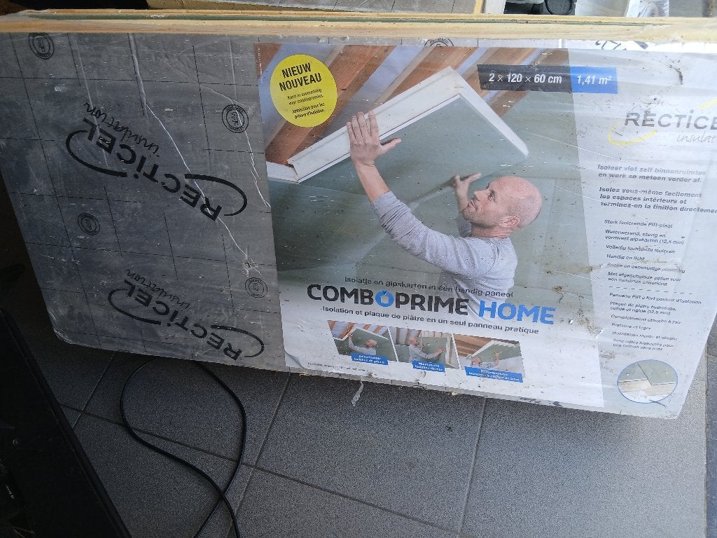 isolatiepanelen Recticel met gipsplaat, Doe-het-zelf en Bouw, Isolatie en Afdichting, Ophalen, Dakisolatie, Nieuw, Hardschuim (Pir)