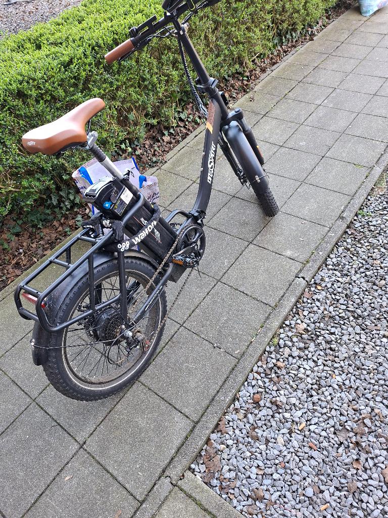 Elektrische plooifiets, Vélos & Vélomoteurs, Vélos électriques, Enlèvement, Comme neuf, 50 km par batterie ou plus