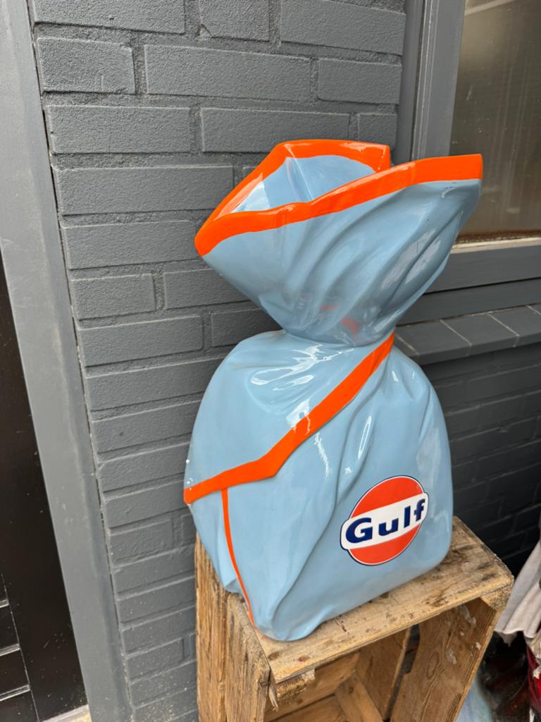 Gulf garage reclame beeld, Verzamelen, Ophalen, Zo goed als nieuw, Reclamebord