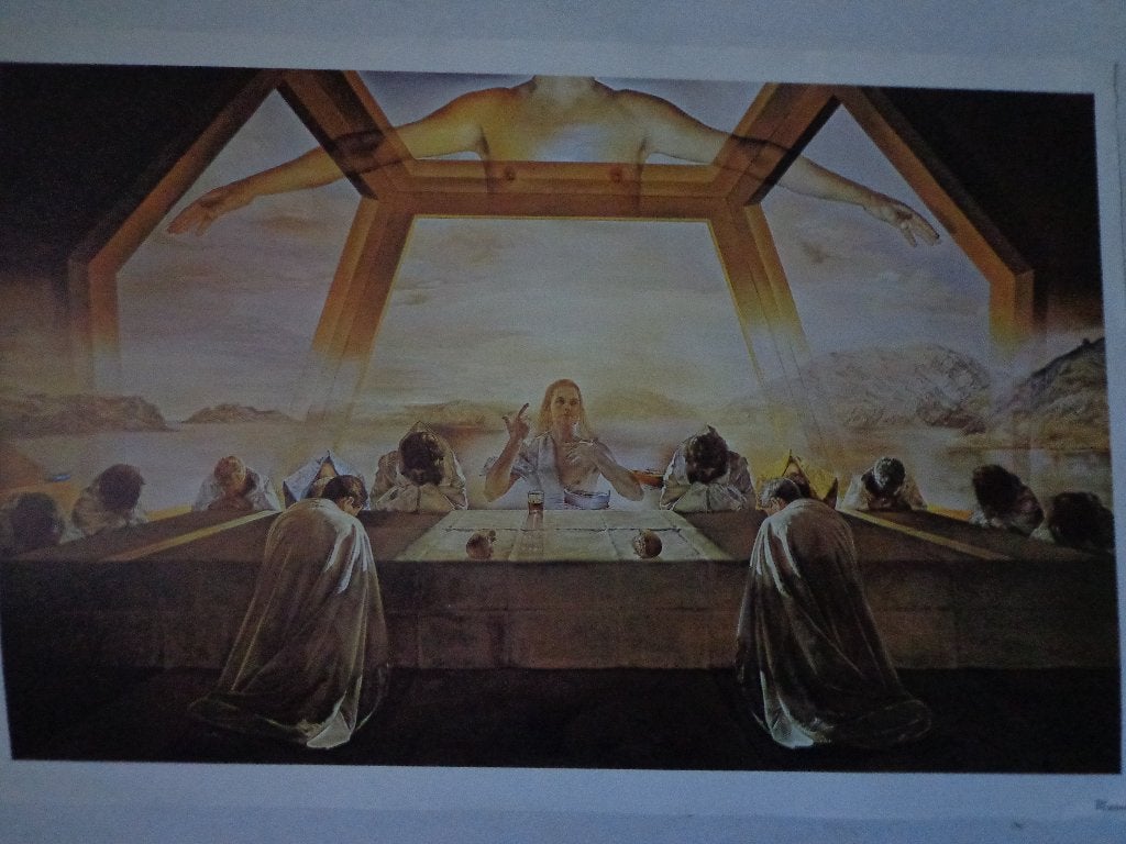 grote poster van Salvador Dali "Het laatste avondmaal", Ophalen, Gebruikt, A1 t/m A3, Rechthoekig Liggend