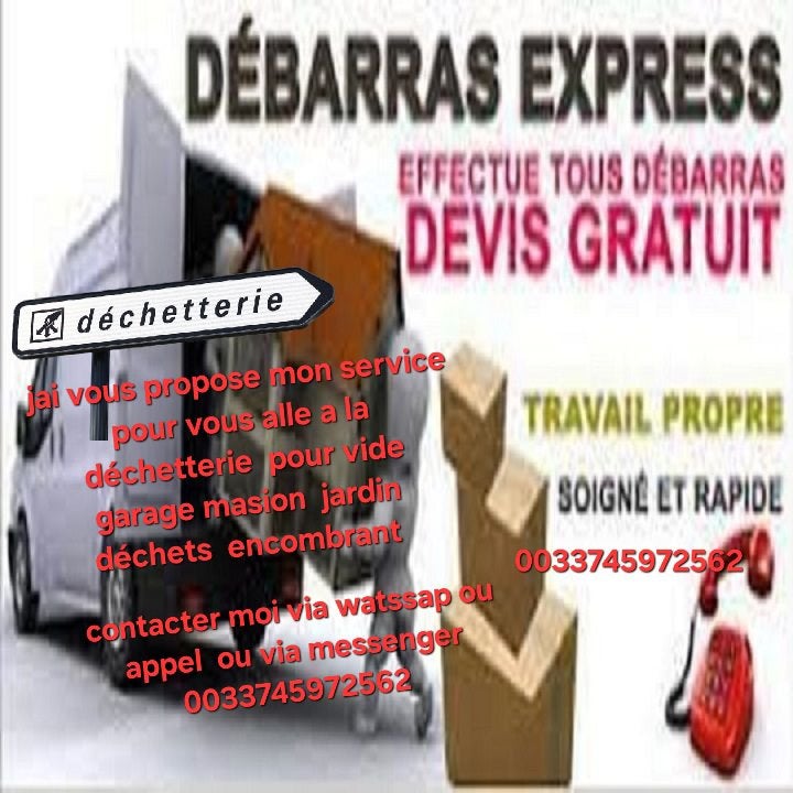 Bonjour jai voux proposé mon service voyage déchetterie, Enlèvement