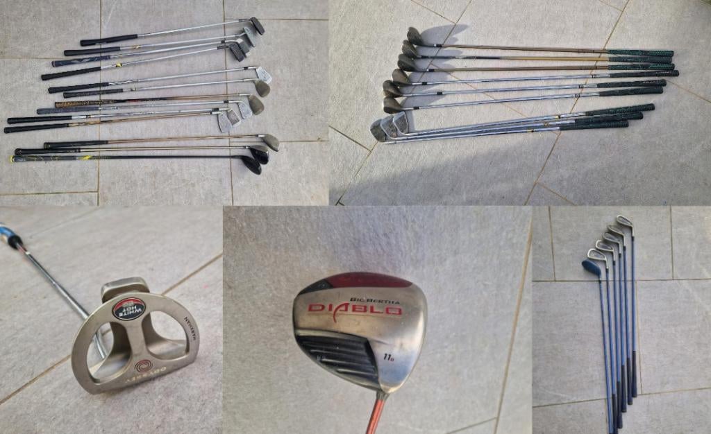 Lot 30 clubs de golf Fazer, Mizano, King Cobra, Berg..., Sport en Fitness, Ophalen of Verzenden, Gebruikt, Club, Callaway