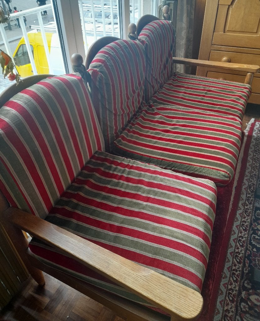 Retro zetel 3 zit, Huis en Inrichting, Ophalen, Hout
