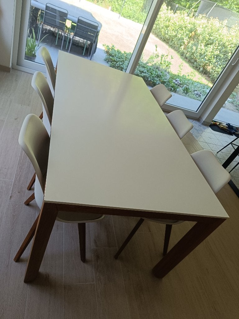 Tafel, Huis en Inrichting, Tafels | Eettafels, Gebruikt, 50 tot 100 cm, 150 tot 200 cm, Vijf personen of meer, Rechthoekig, Ophalen