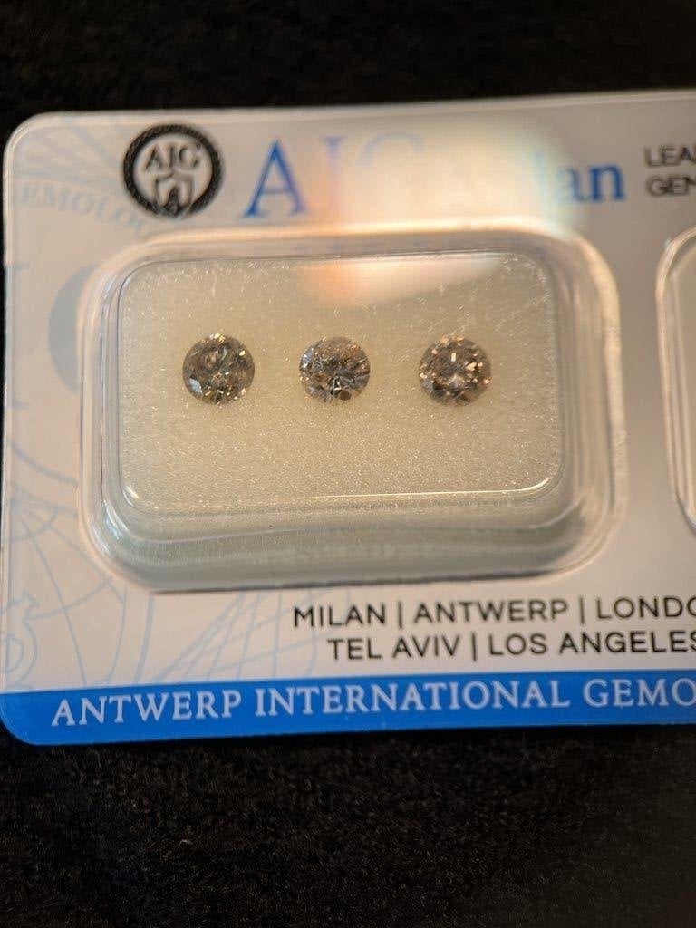 Diamants bruns certifiés AIG - 0,92 carats (1401), Enlèvement ou Envoi, Neuf