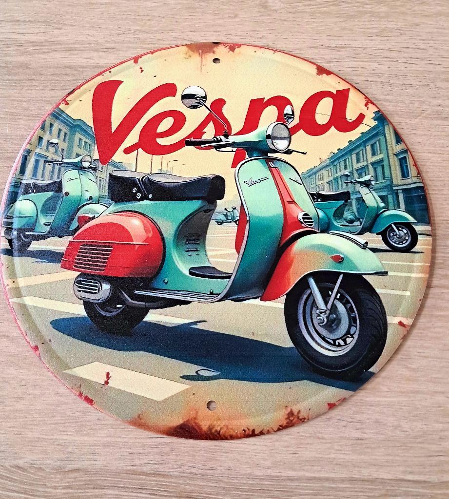 Vespa bord, Ophalen of Verzenden, Nieuw, Reclamebord