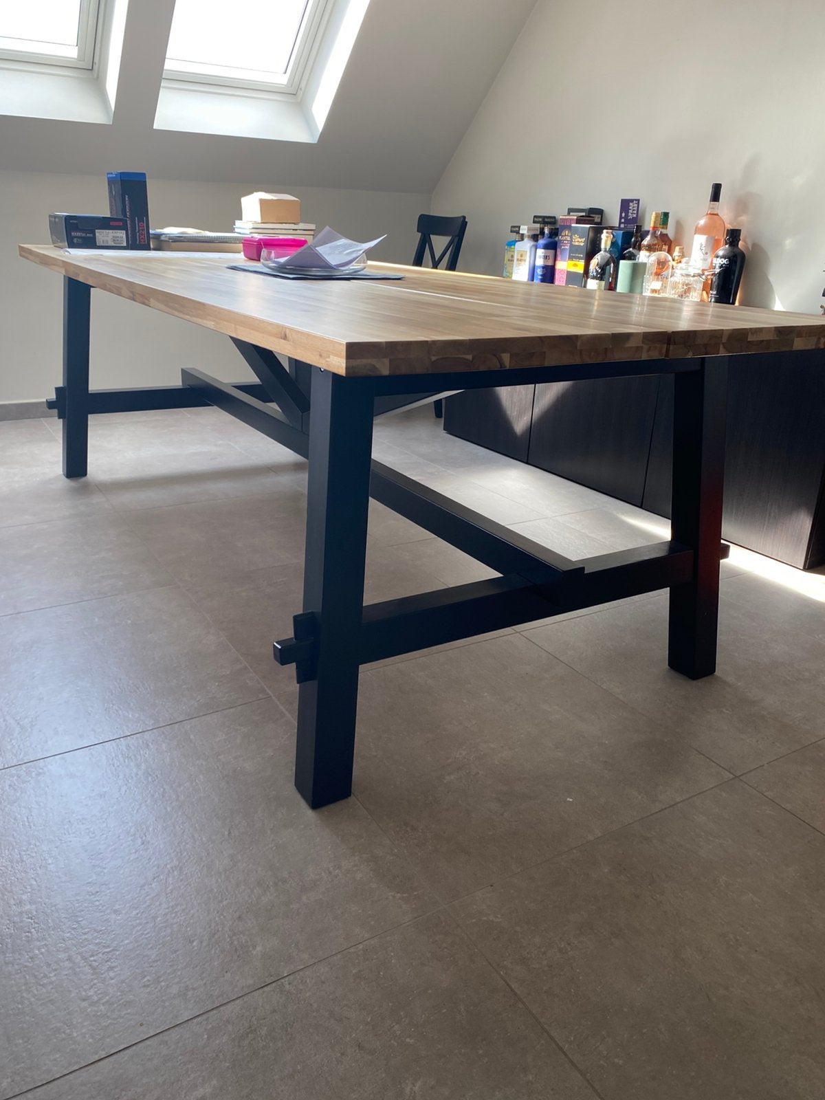 Grote tafel, Ophalen, Zo goed als nieuw, Rechthoekig, 200 cm of meer